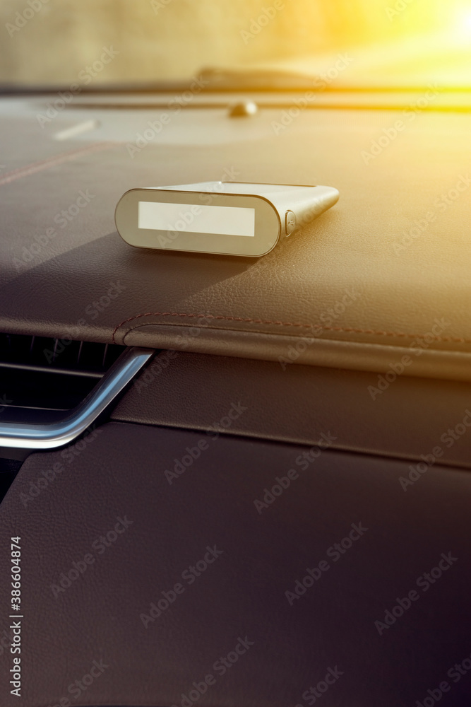 Unlimited car tire pressure monitoring equipment is placed in front of the car