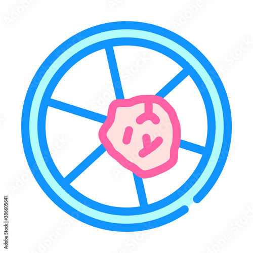 petri dish with biopsy color icon vector illustration