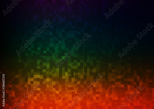 Dark Multicolor, Rainbow vector backdrop with rectangles, squares.
