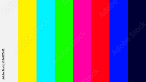colorful colors signal of TV screen, television signal with graphic color film, video display screen color swatch tv for background
