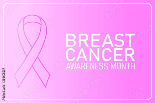 Vector illustration for the Breast cancer awareness month, October