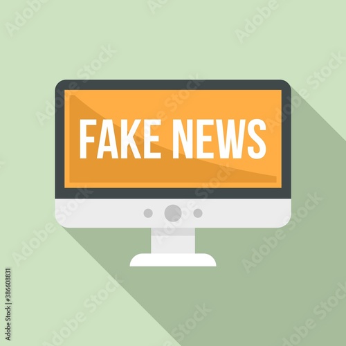 Web online fake news icon. Flat illustration of web online fake news vector icon for web design