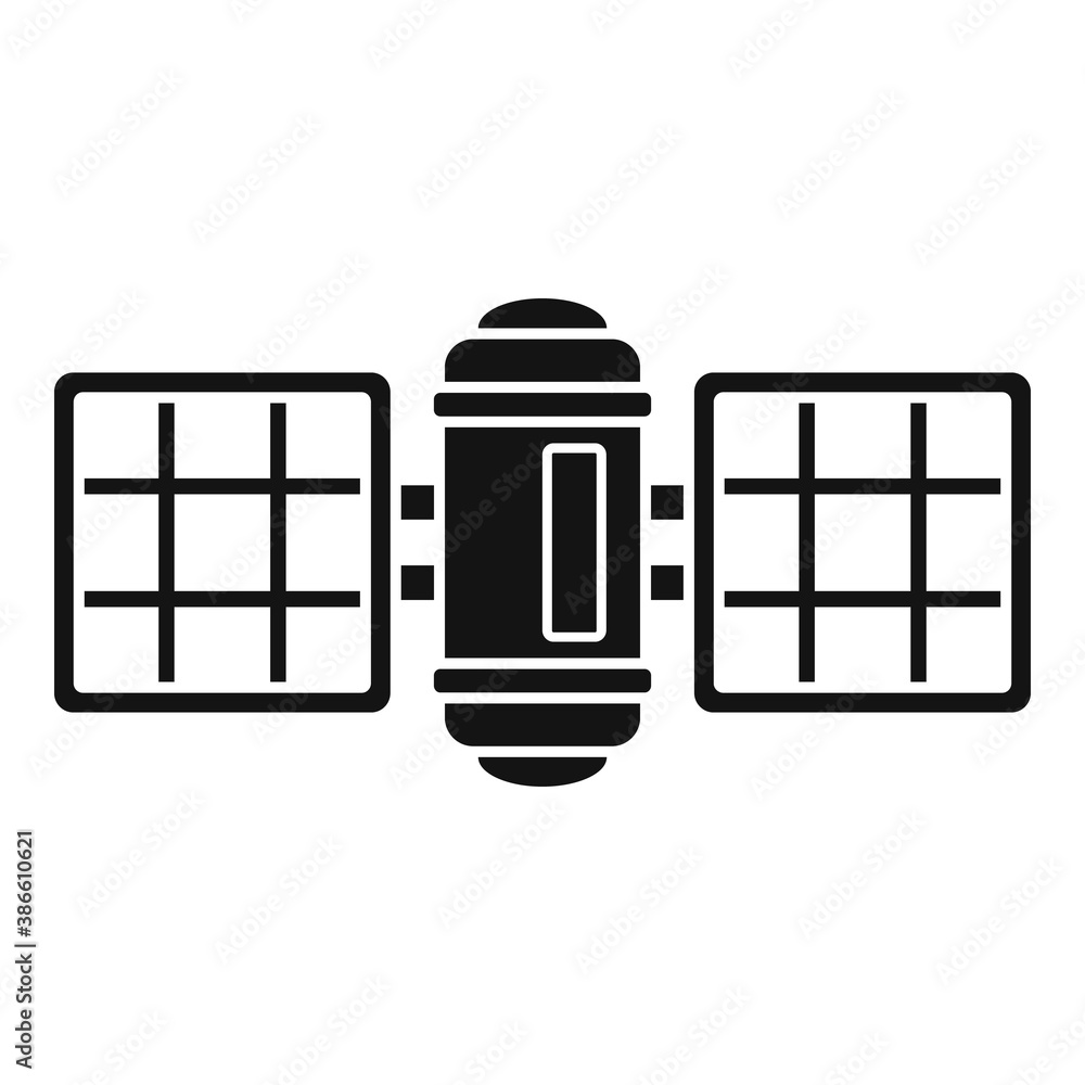 Space satellite icon. Simple illustration of space satellite vector icon for web design isolated on white background Space satellite icon. Simple illustration of space satellite vector icon for web design isolated on white background