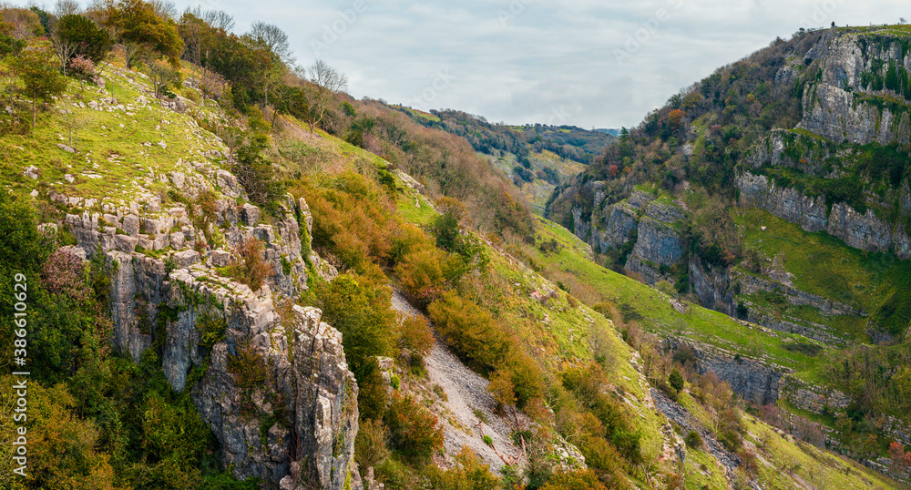 Cheddar Gorge in Black Rock Nature Reserve - Cheddar in Somerset in England in Europe