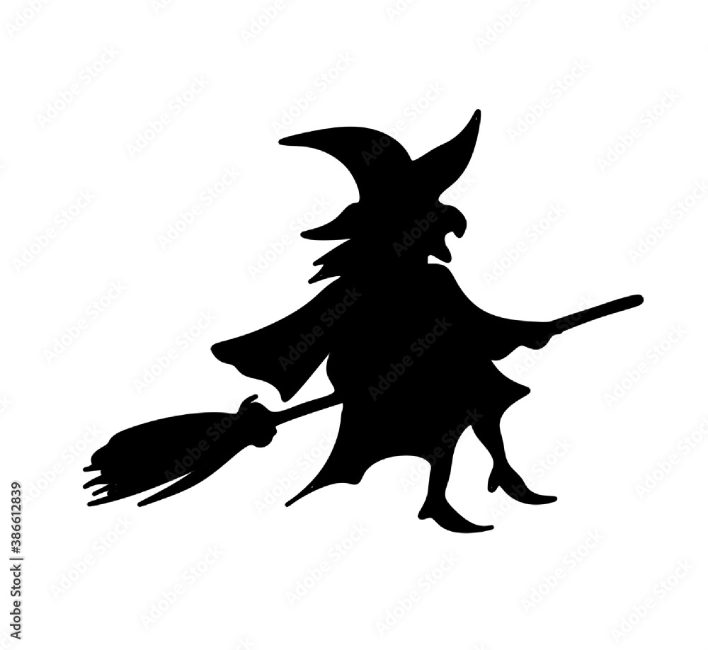 Fototapeta premium silhouette of a witch