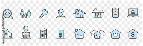 Real Estate icons collection vector