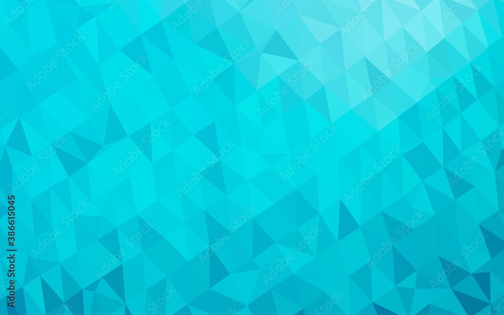 Light BLUE vector triangle mosaic cover. Light BLUE vector triangle mosaic cover.