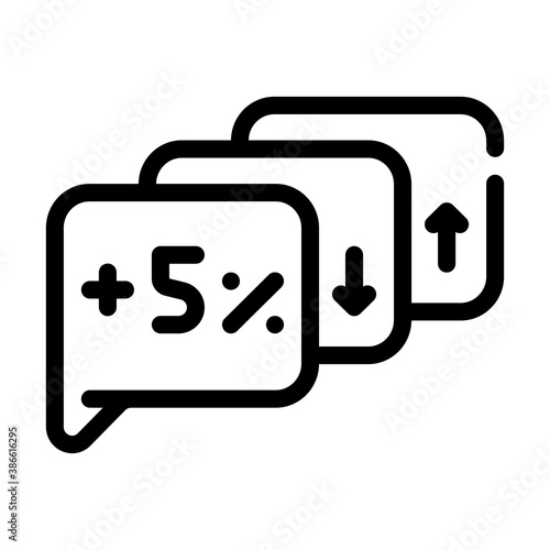 exit polls growing and falling line icon vector illustration