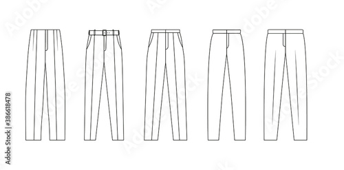 Woman Man Pants Sketchs Illustrations
