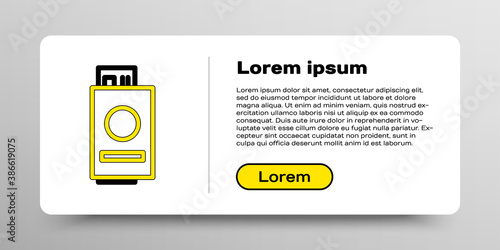 Line Passport with ticket icon isolated on white background. Identification Document. Concept travel and tourism. Colorful outline concept. Vector.