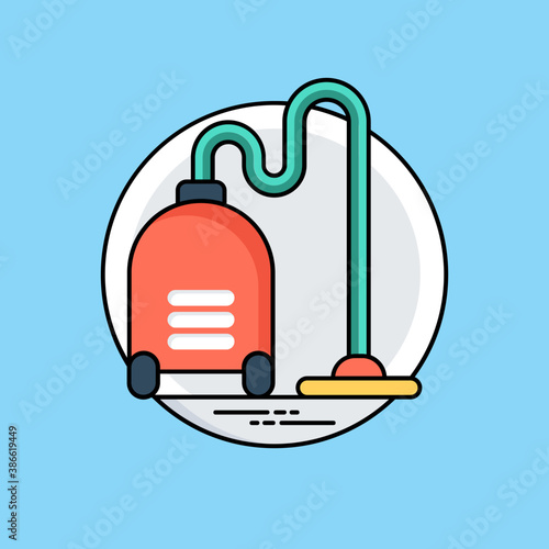 
A cleaning appliance vacuum cleaner to suck up dust and dirt 
