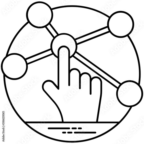 
A finger touch representing interactivity 
