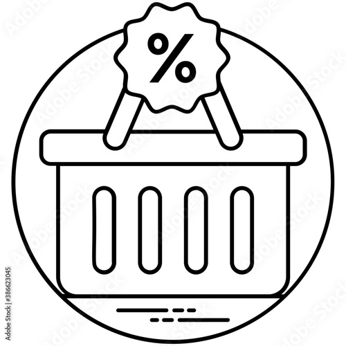 
Percentage sign on a rostrum denoting promotion icon 
