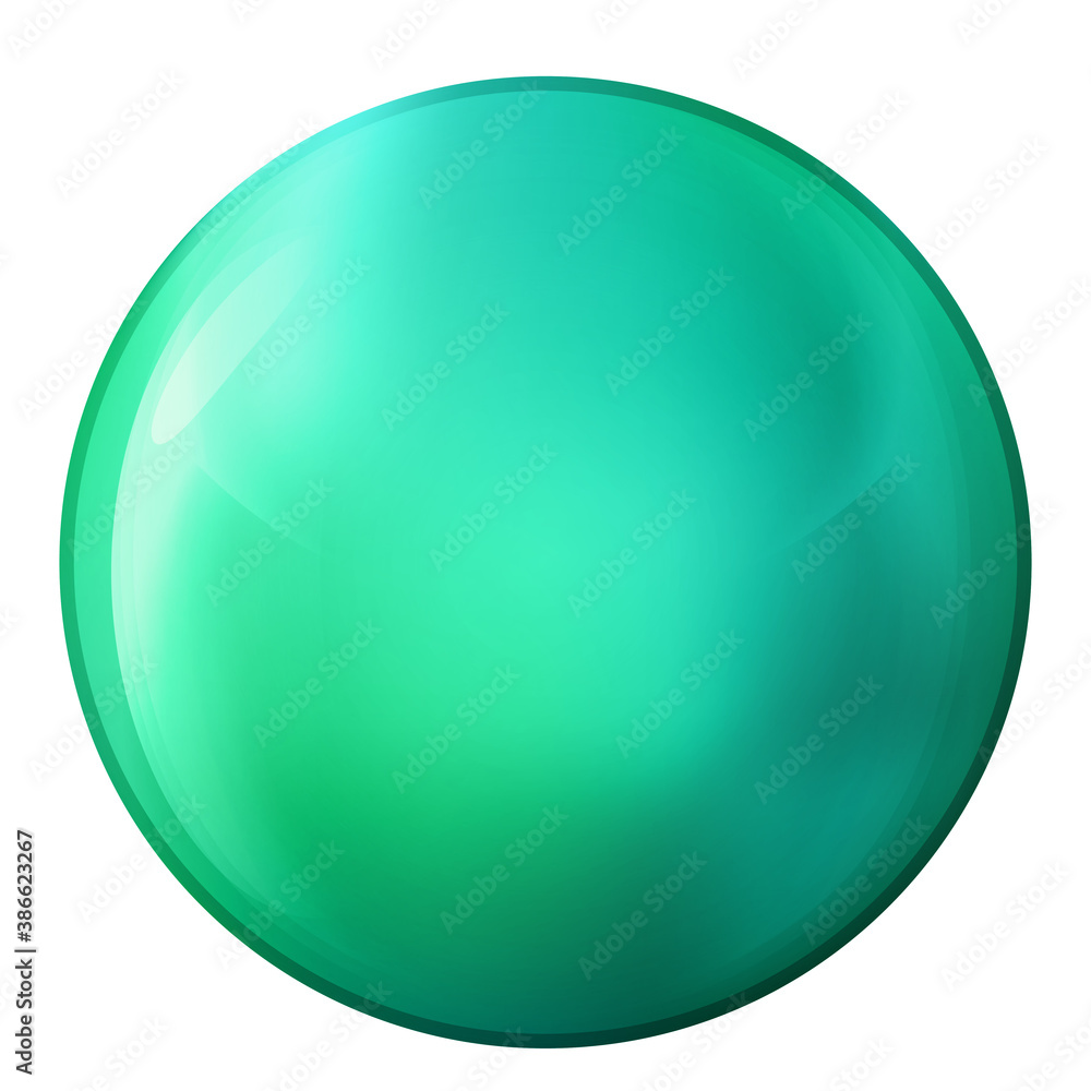 Glass neon green ball or precious pearl. Glossy realistic ball, 3D abstract vector illustration highlighted on a white background. Big metal bubble with shadow. Glass neon green ball or precious pearl. Glossy realistic ball, 3D abstract vector illustration highlighted on a white background. Big metal bubble with shadow.
