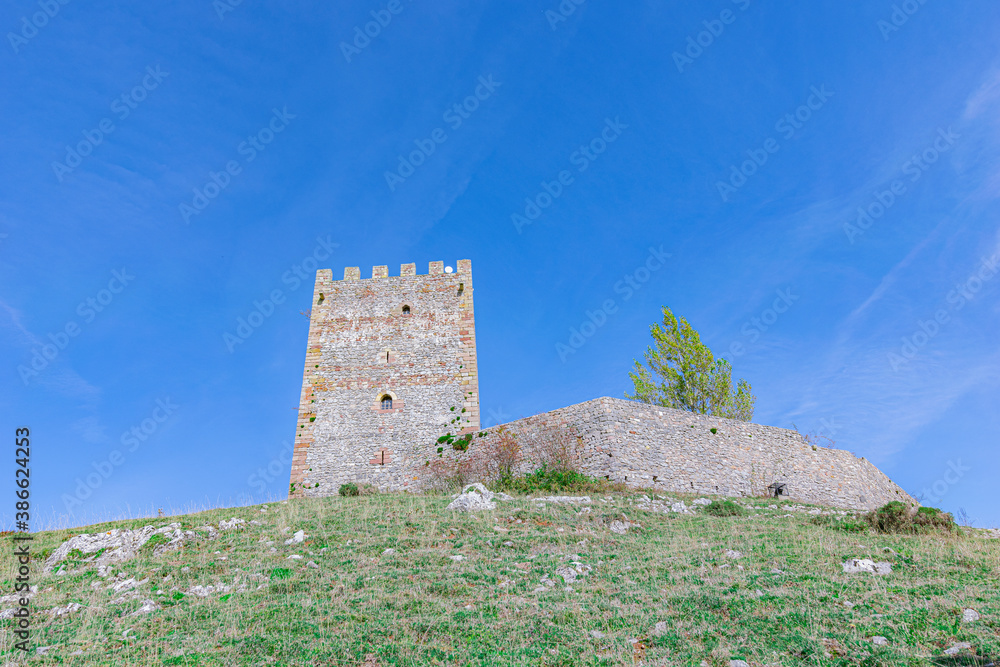 vista de torre de castillo medieval 