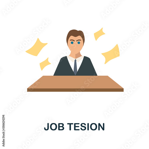 Job Tesion icon. Simple element from business growth collection. Creative Job Tesion icon for web design, templates, infographics and more
