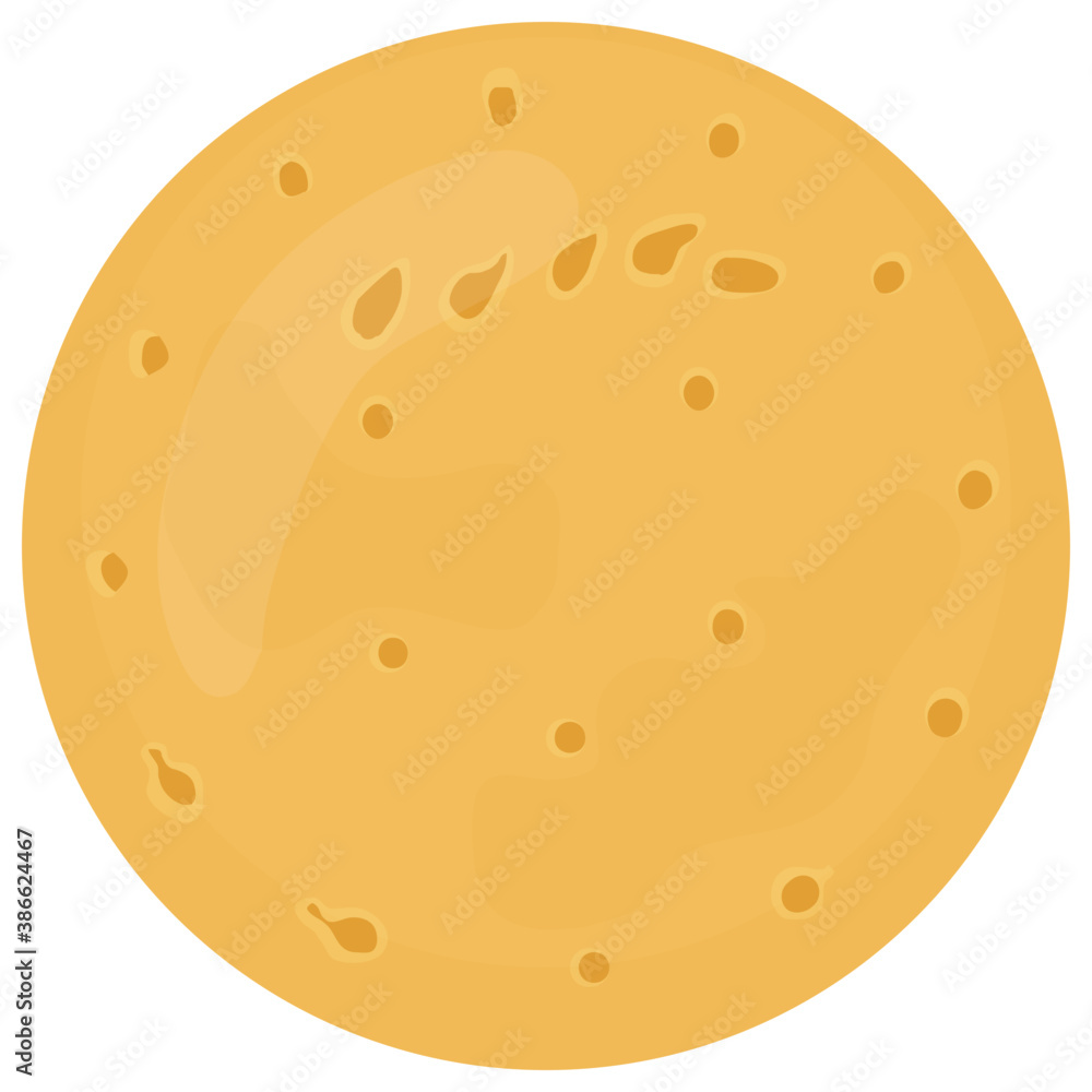 A simple flat icon design of a Peanut butter cookie
A simple flat icon design of a Peanut butter cookie