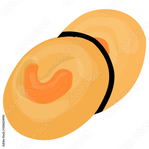 
Two crispy biscuit sandwich with chocolate cream inside, this is chocolate biscuits icon 
