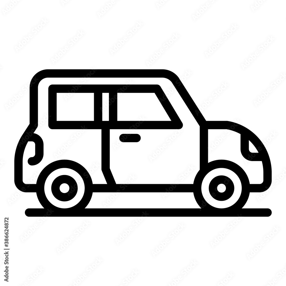 Auto vehicle icon. Outline auto vehicle vector icon for web design isolated on white background