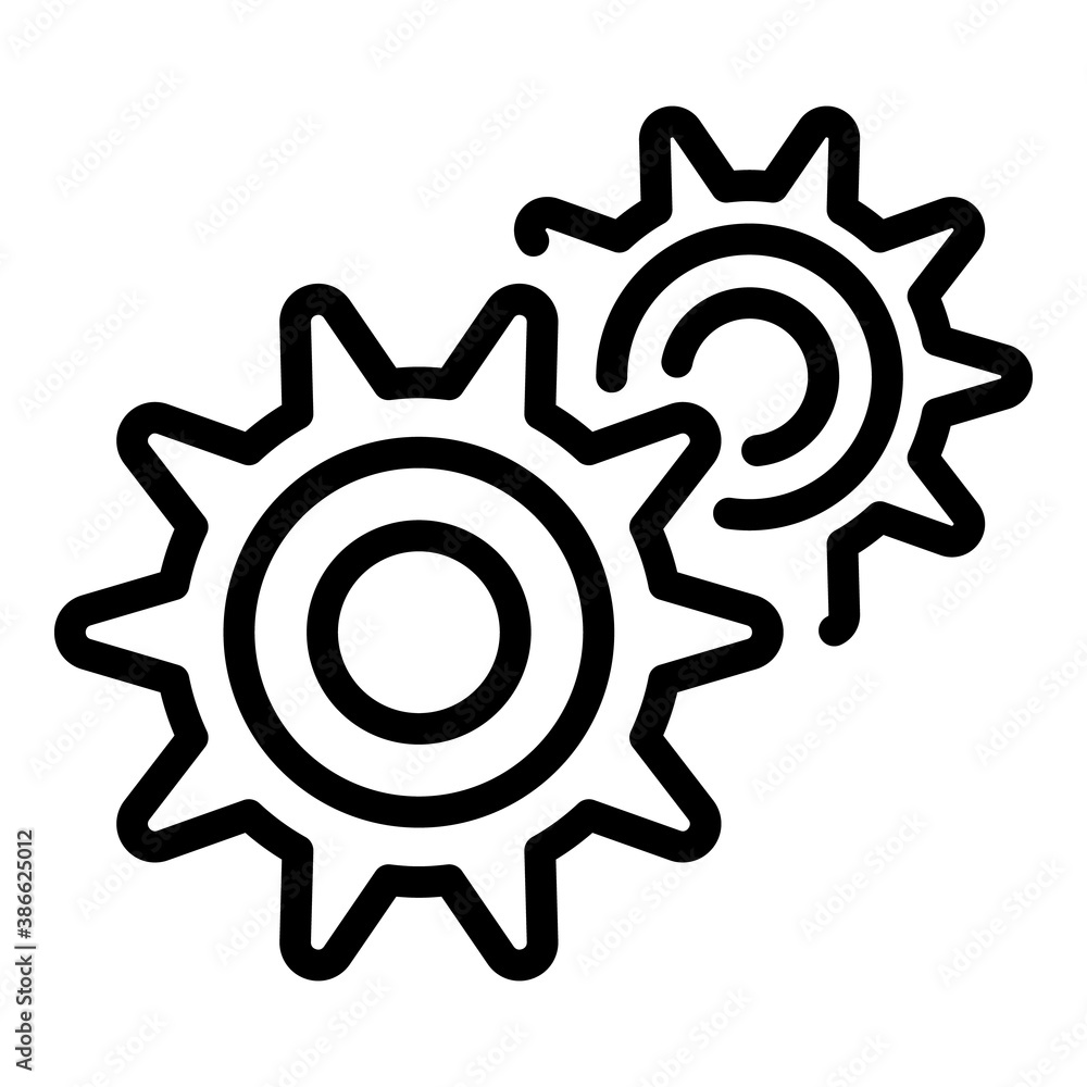 Gear car icon. Outline gear car vector icon for web design isolated on white background Gear car icon. Outline gear car vector icon for web design isolated on white background