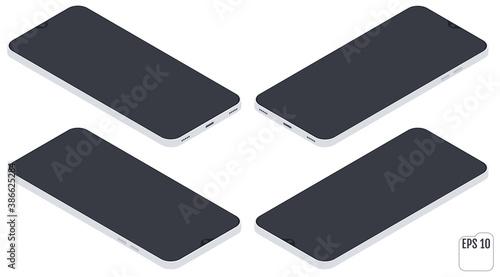 Modern Isometric smart phone. Vector