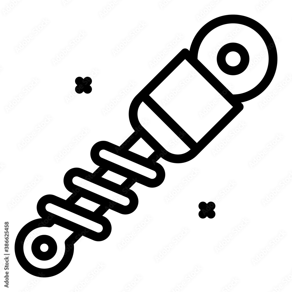Shock absorber icon. Outline shock absorber vector icon for web design isolated on white background Shock absorber icon. Outline shock absorber vector icon for web design isolated on white background