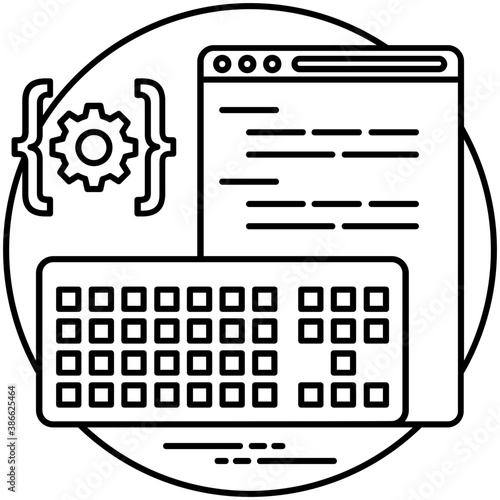 
Keyboard, vector heart and vector tool of designing software, throwing light on design ideology 
