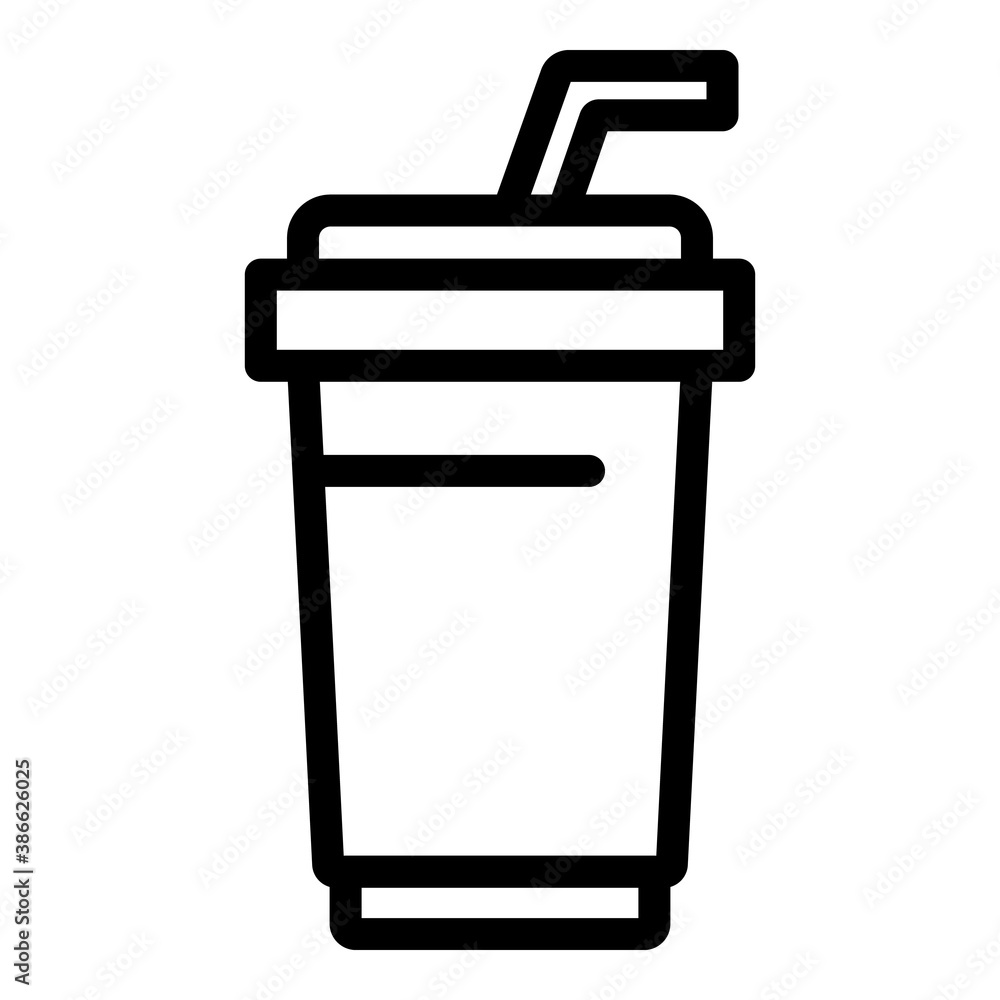 Soda cinema icon. Outline soda cinema vector icon for web design isolated on white background Soda cinema icon. Outline soda cinema vector icon for web design isolated on white background
