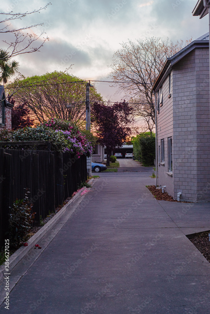 house sunset