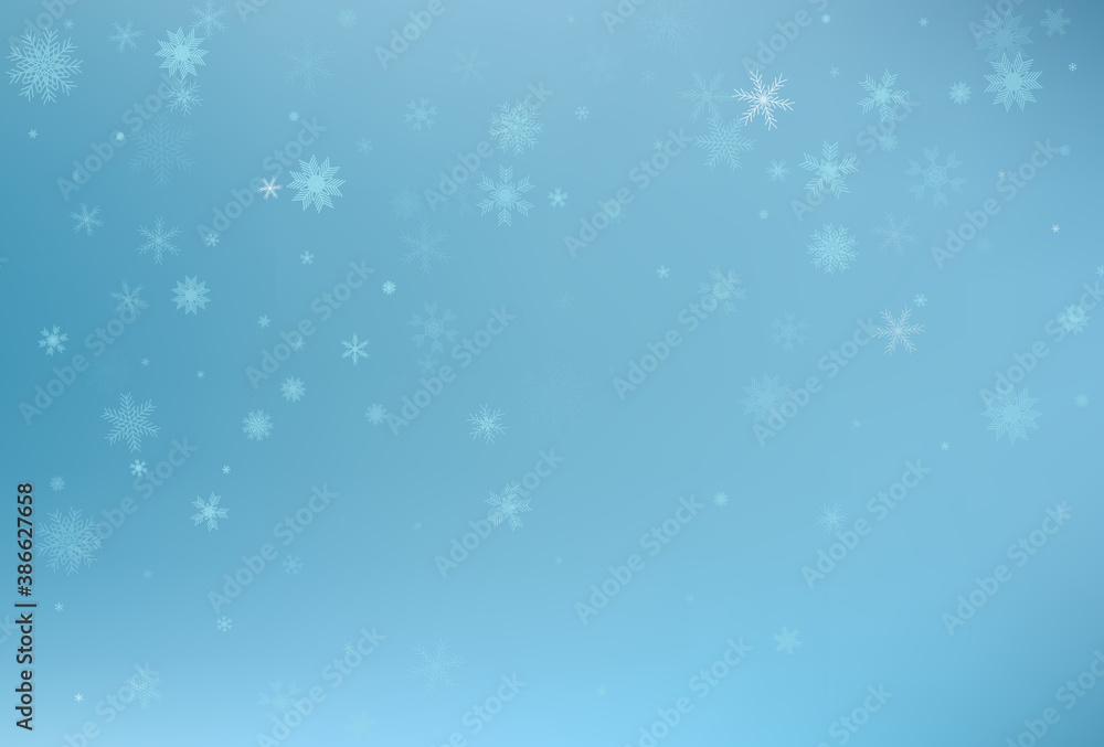 Winter christmas background. Snow sky