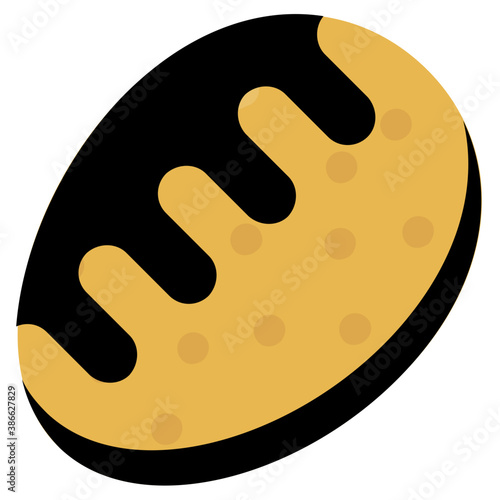 
Oval shaped vegetable with dots on the edge, it is potato 
