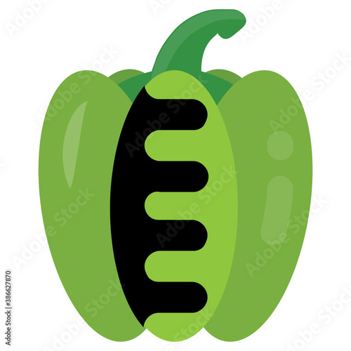 
A wavy shaped vegetable is created for capsicum icon
