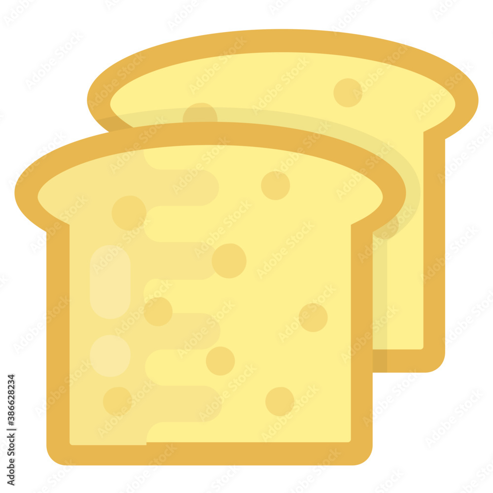 Two bread slices kept in front of each other, icon for toasts
Two bread slices kept in front of each other, icon for toasts