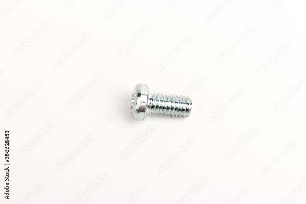 metal steel bolts isolated on white background metal steel bolts isolated on white background