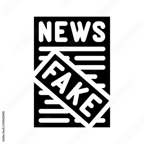 fake news glyph icon vector illustration sign