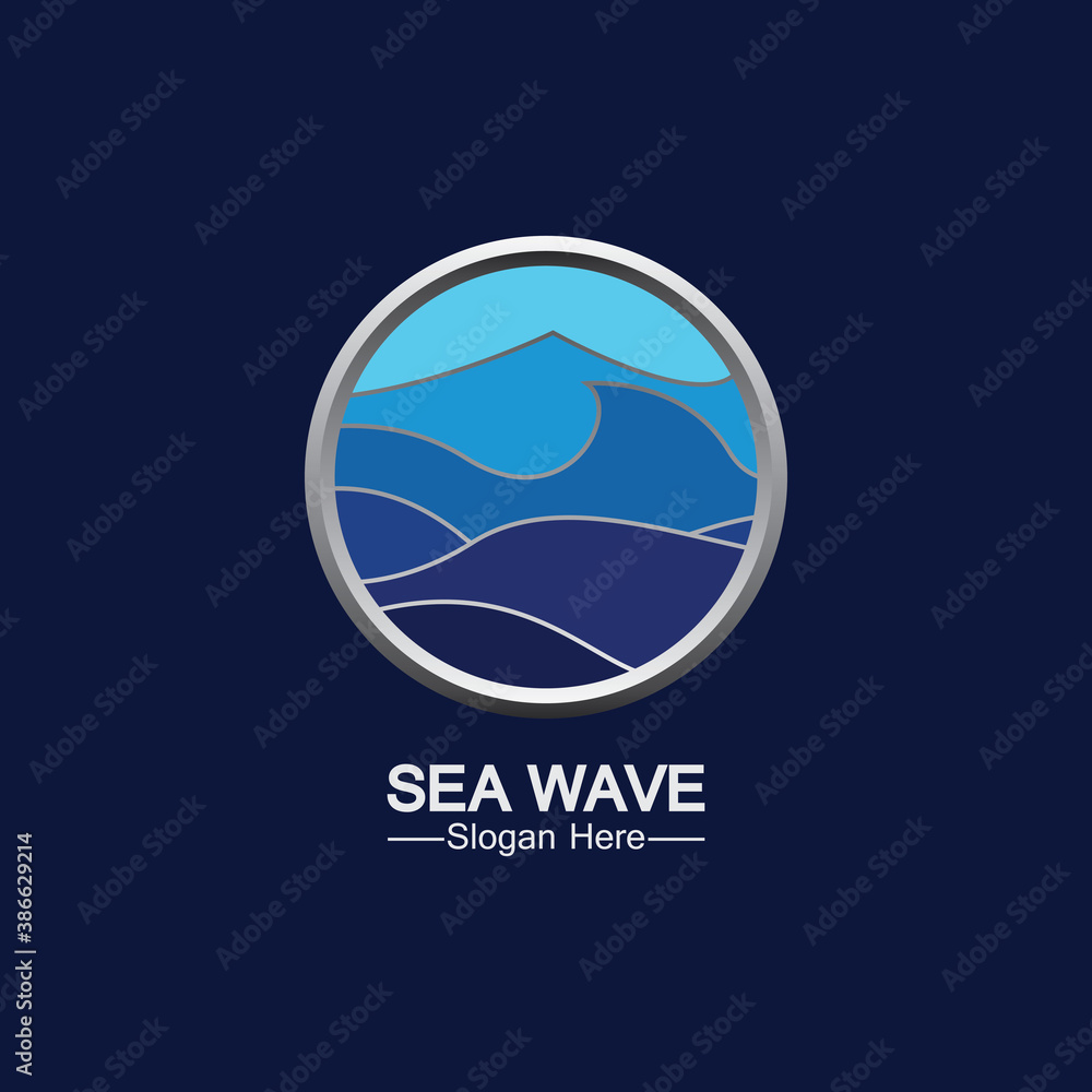 Sea Wave Logo Template Design Vector, Emblem, Design Concept, Creative Symbol, Icon Sea Wave Logo Template Design Vector, Emblem, Design Concept, Creative Symbol, Icon