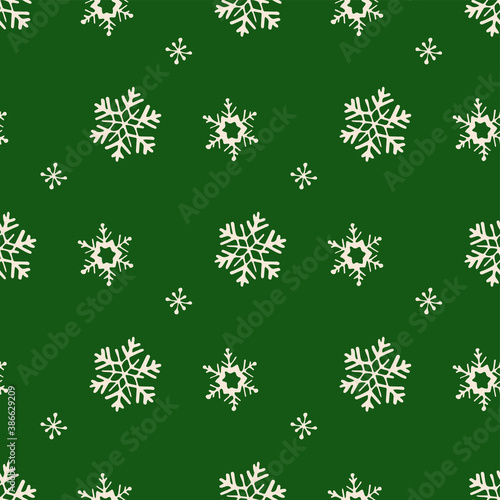 Wallpaper Mural Seamless vector snowflakes pattern. Winter snowflake elements background. For design, fabric, textile, web, wrapping, cover etc. 10 eps design. Torontodigital.ca
