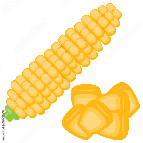 
A maize product with kernels used for cooking and eating when boiled, grilled or baked 
