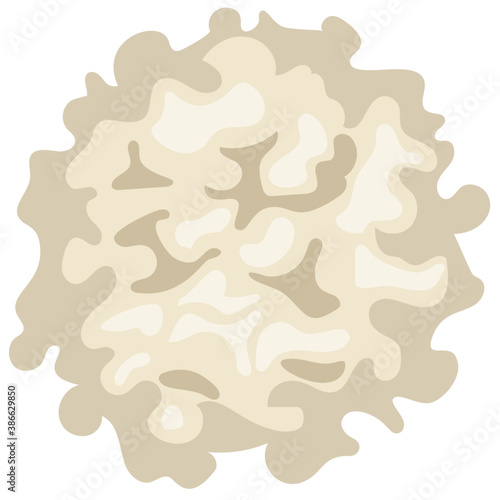 
Rice boiled in a water for low fat meal 
