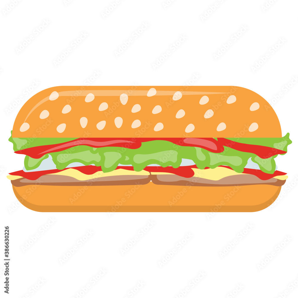 Stuffing inside sesame breads making a sandwich like structure symbolizing burger
Stuffing inside sesame breads making a sandwich like structure symbolizing burger