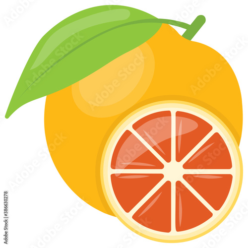 
A slice of juicy and pulpy orange like fruit depicting citrus 
