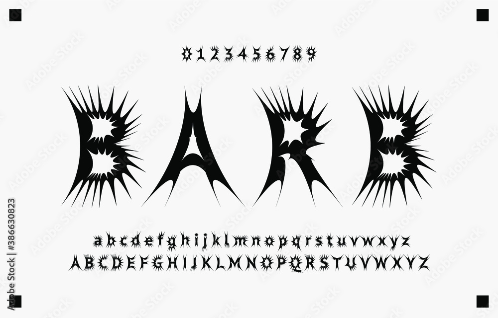 Text Lettering Monocrome Vetor de Alphabet letters font and number. Classic Lettering Monochrome ...