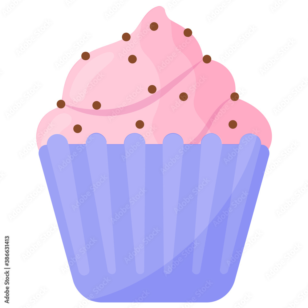 Pink color frozen dessert with chocolate dip topping depicting strawberry sundae
Pink color frozen dessert with chocolate dip topping depicting strawberry sundae