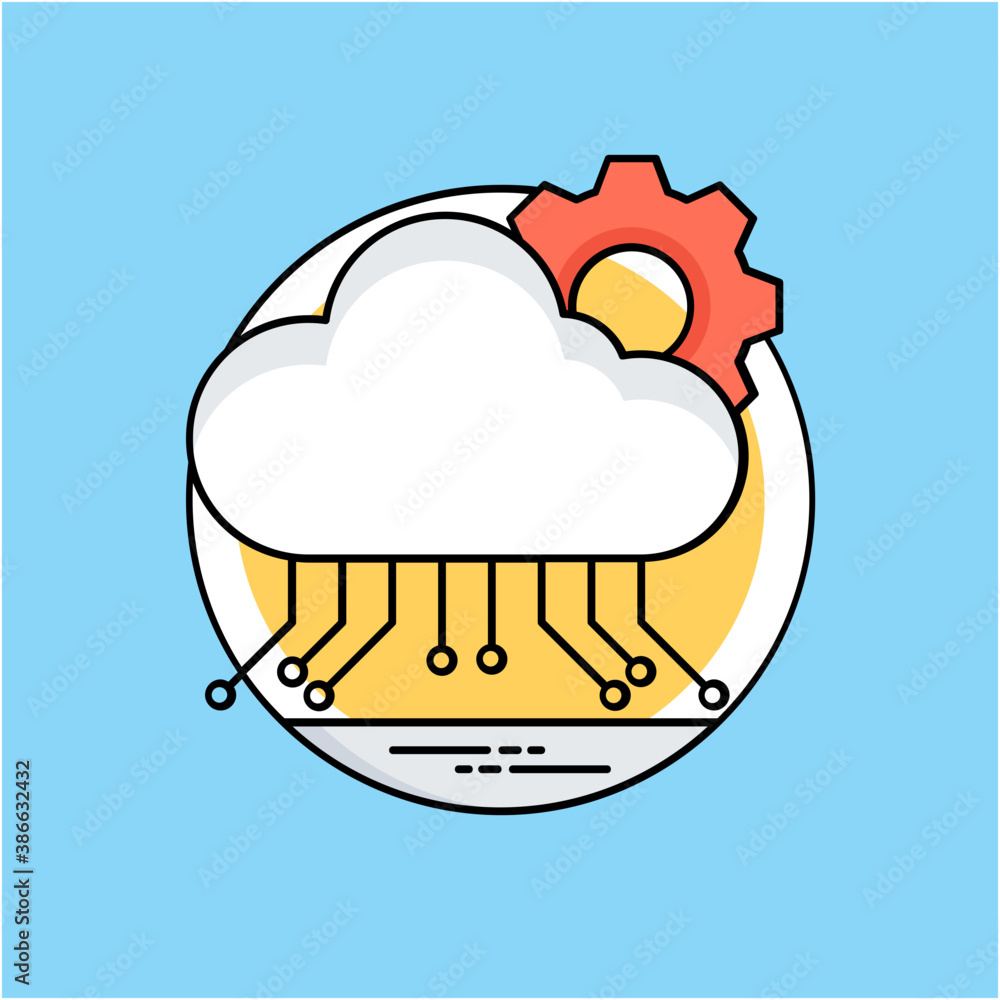 A cloud graphic in the background of data storage devices attached with them, big data concept
A cloud graphic in the background of data storage devices attached with them, big data concept
