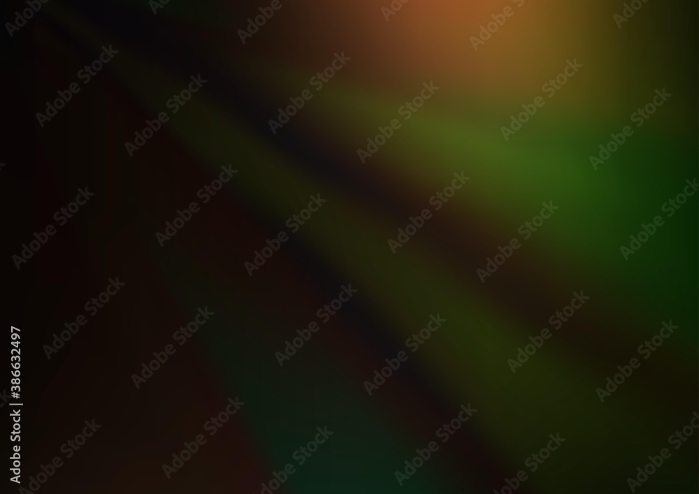 Dark Green vector blurred and colored template.