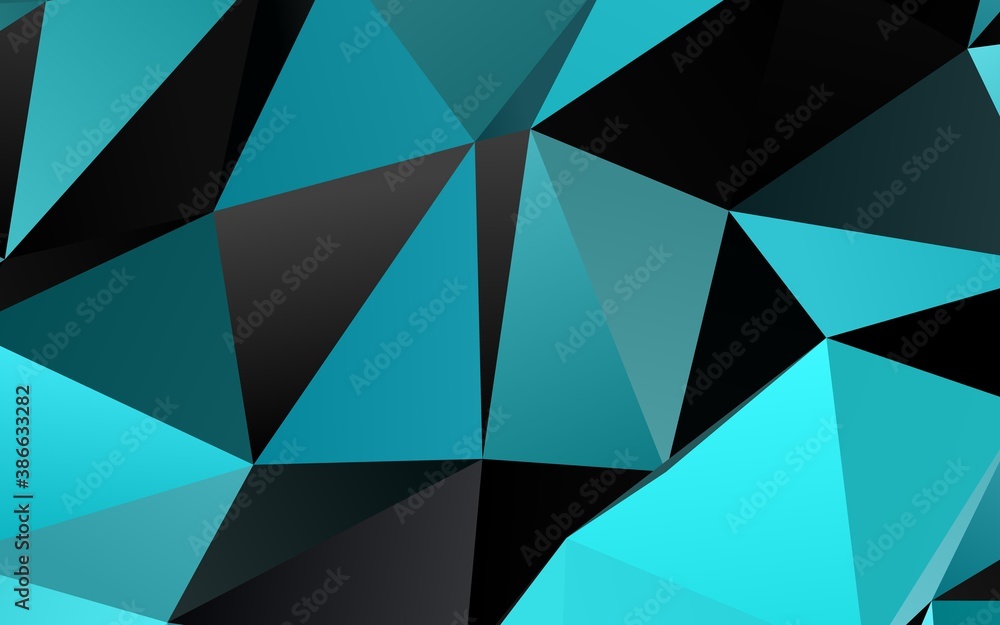 Obraz premium Light BLUE vector triangle mosaic template.