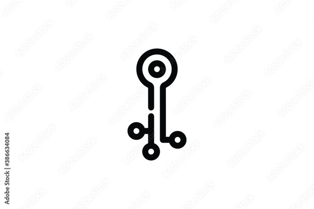 Smart City Outline Icon - Electrical System Smart City Outline Icon - Electrical System