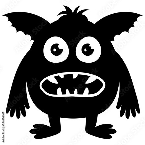 
A pink colored horrible faced creature with bulging eyes and big teeth and unusual body characterizing the oddball monster 
