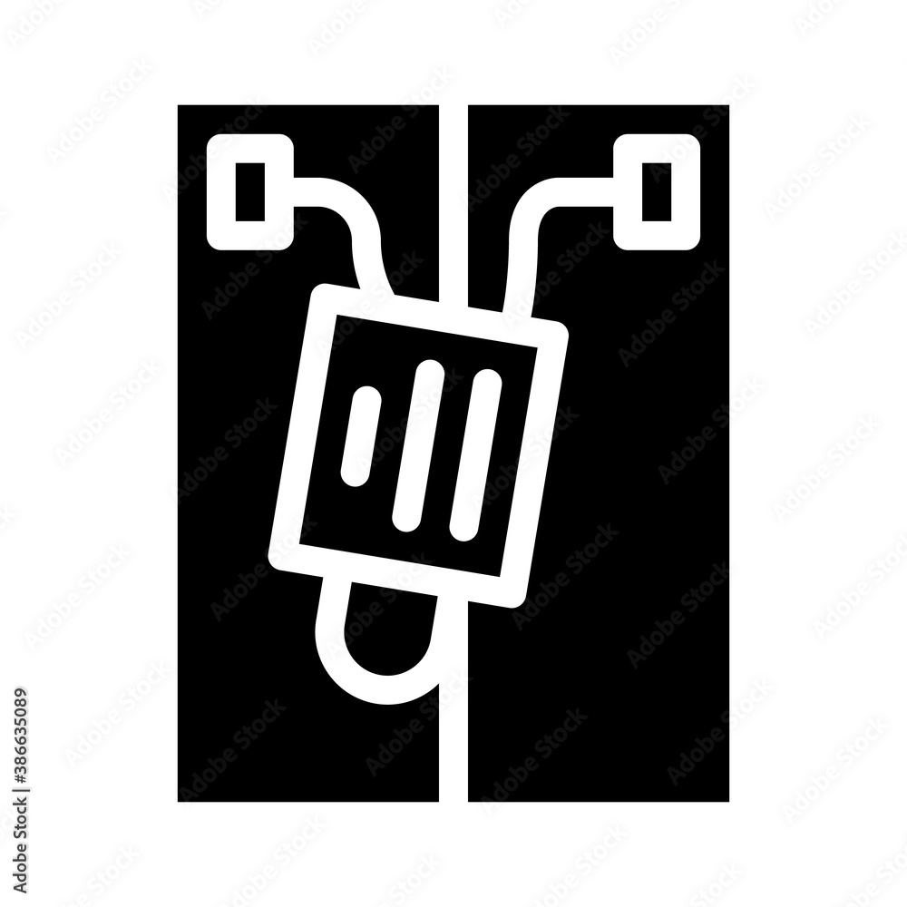 seal on box with votes glyph icon vector illustration seal on box with votes glyph icon vector illustration