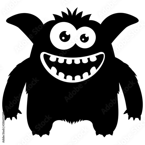 
A pink colored horrible faced creature with bulging eyes and big teeth and unusual body characterizing the oddball monster 
